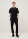 Black Cotton Blend Regular Fit Jogger Pants with Everlast Logo_0