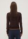 Brown viscose-blend polo-collar jumper, regular fit_3