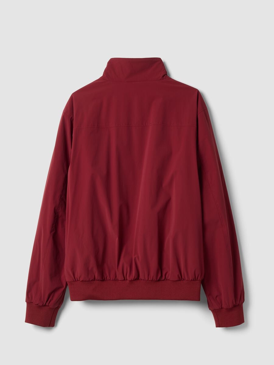 Red stretch-fabric jacket with zip_2
