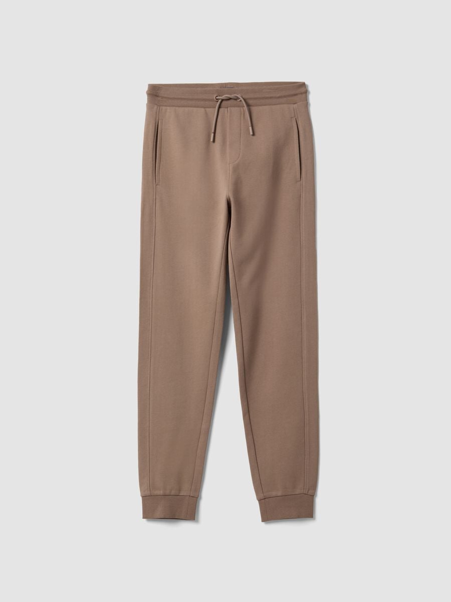 Beige Jogginghose aus Bio-Baumwolle_0