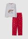 Grey and red Christmas fleece pyjamas regular fit with print_4
