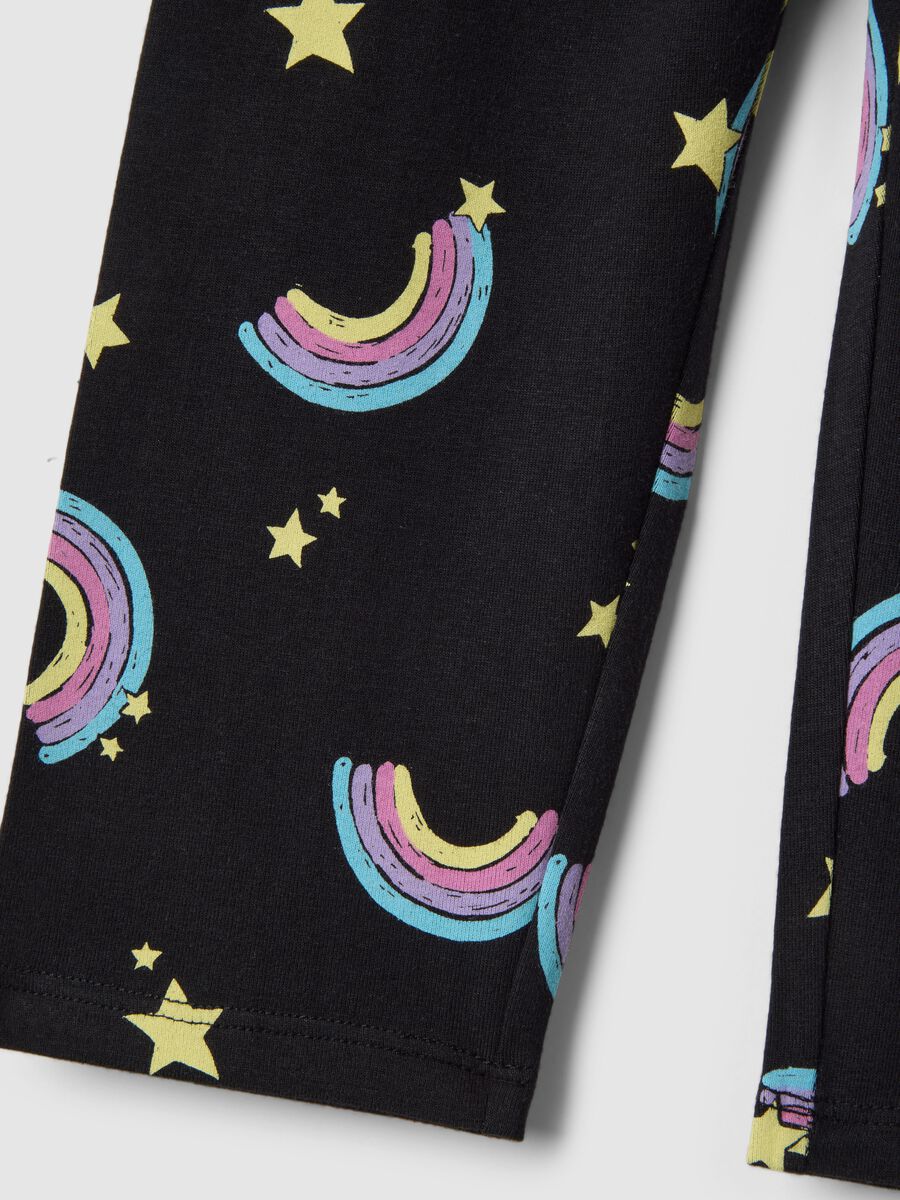 Girls' black organic cotton stretch skinny leggings_3