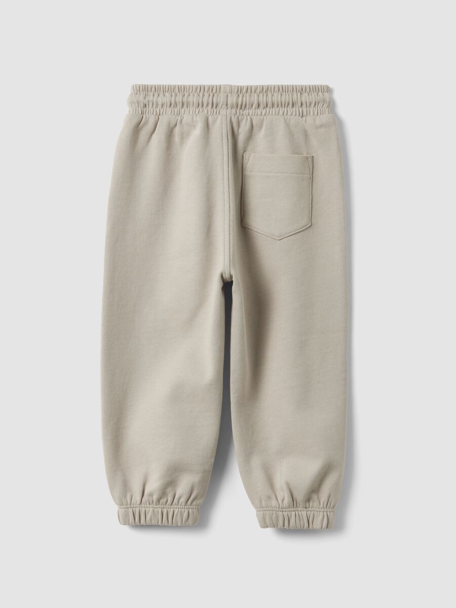 Graue Joggerhose aus reiner Bio-Baumwolle mit Kordelzug f&uuml;r Baby-Jungen_1