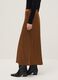 Brown Satin Long Skirt_3