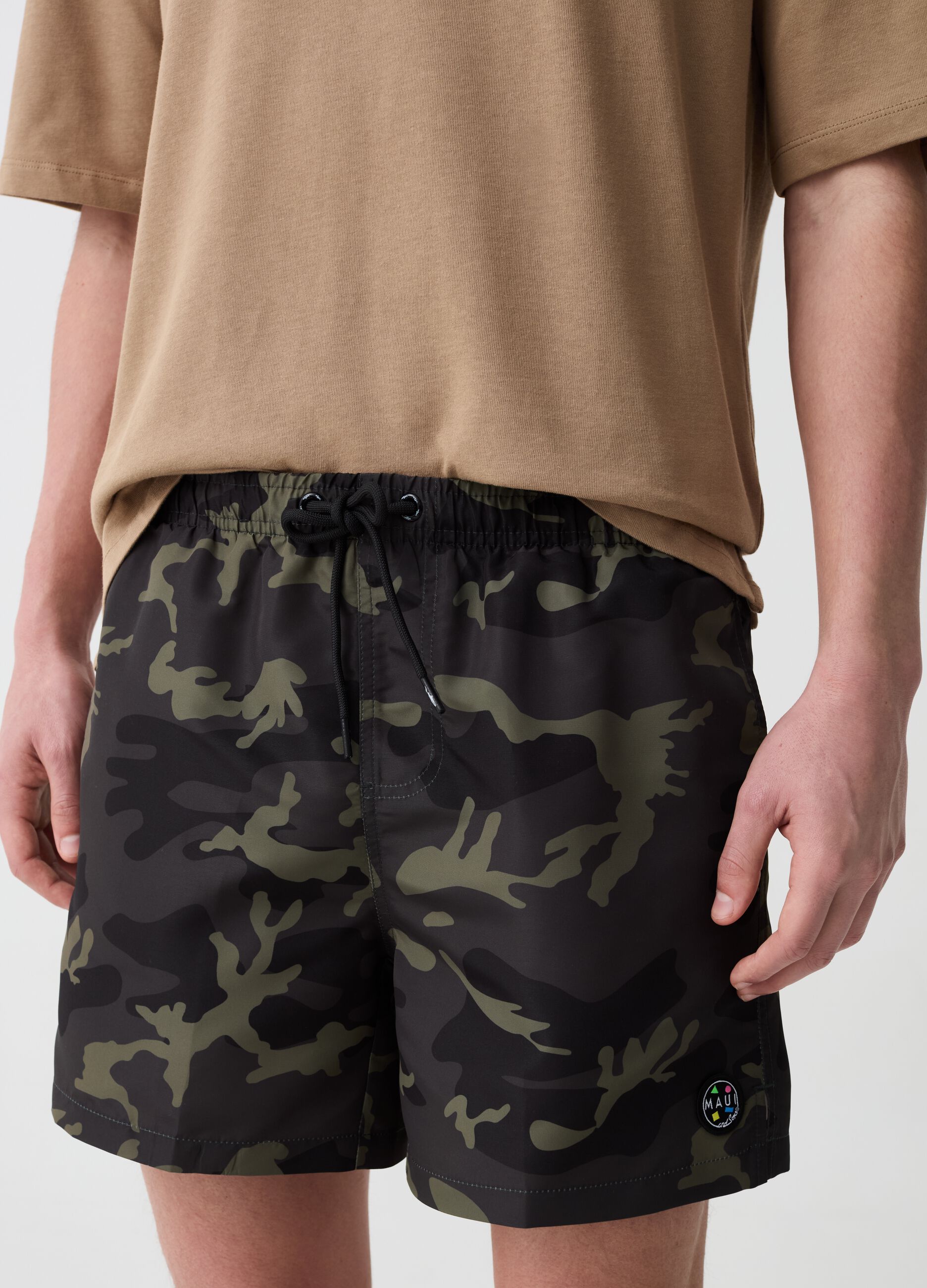 Camouflage swimming trunks
