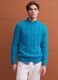 Maglia azzurra girocollo in misto lana con lavorazione jacquard_0