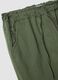 Women's Green Stretch Cotton Regular Fit Trousers_1