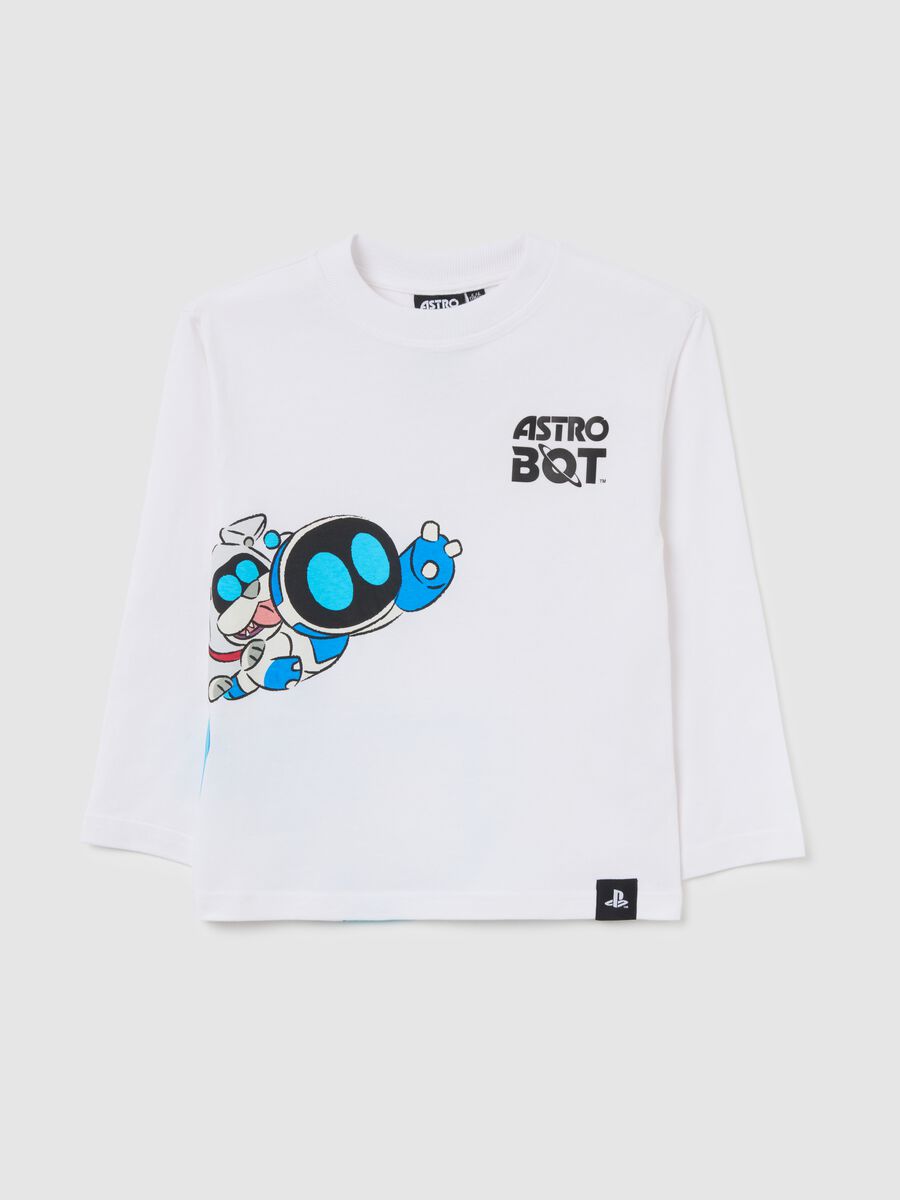 Children's white pure cotton oversized fit shirt_0