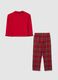 Girls' multicolour plaid pyjama in pure cotton regular fit_1