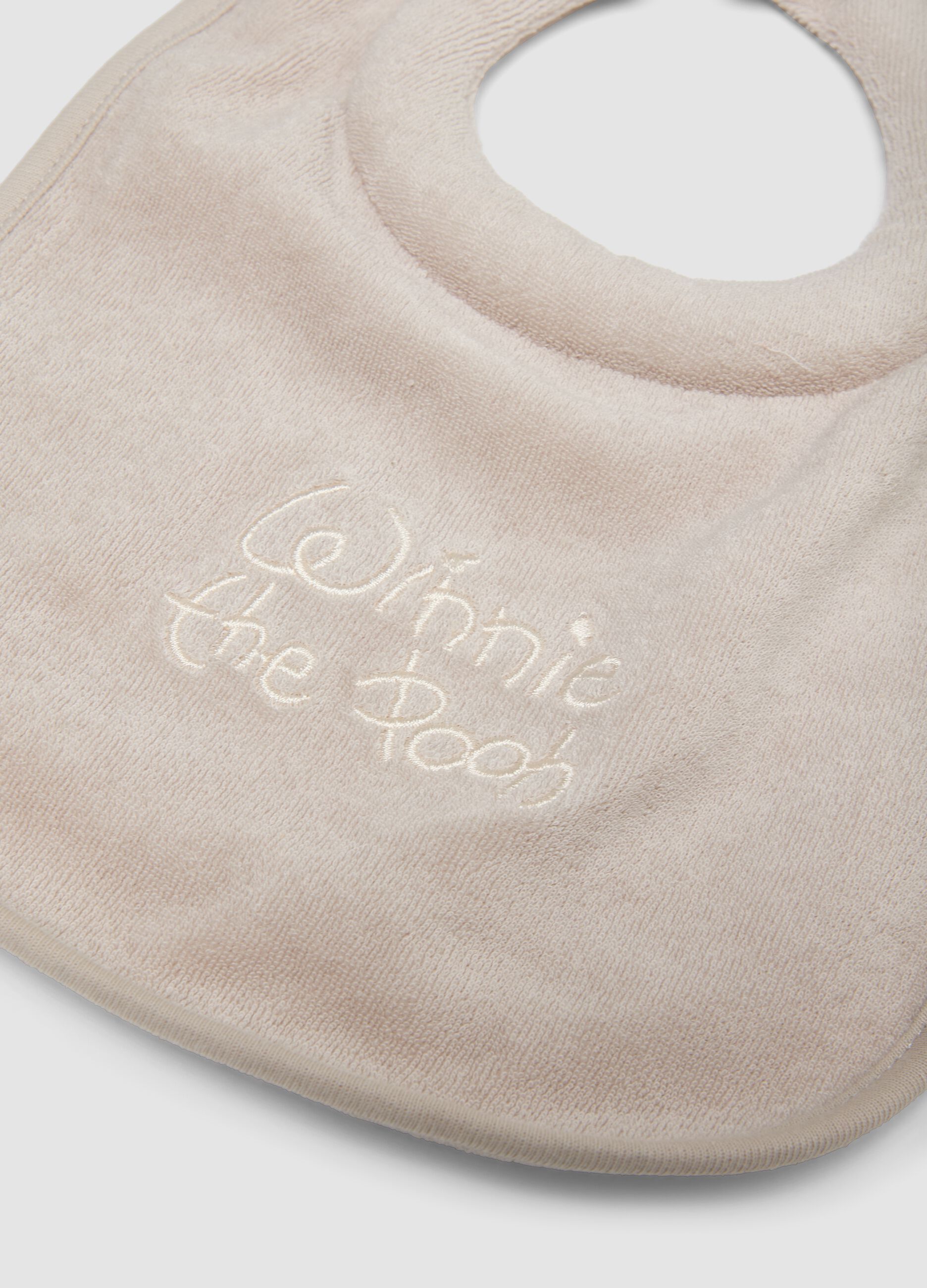 2-pack of Winnie the Pooh embroidered organic cotton-blend bibs