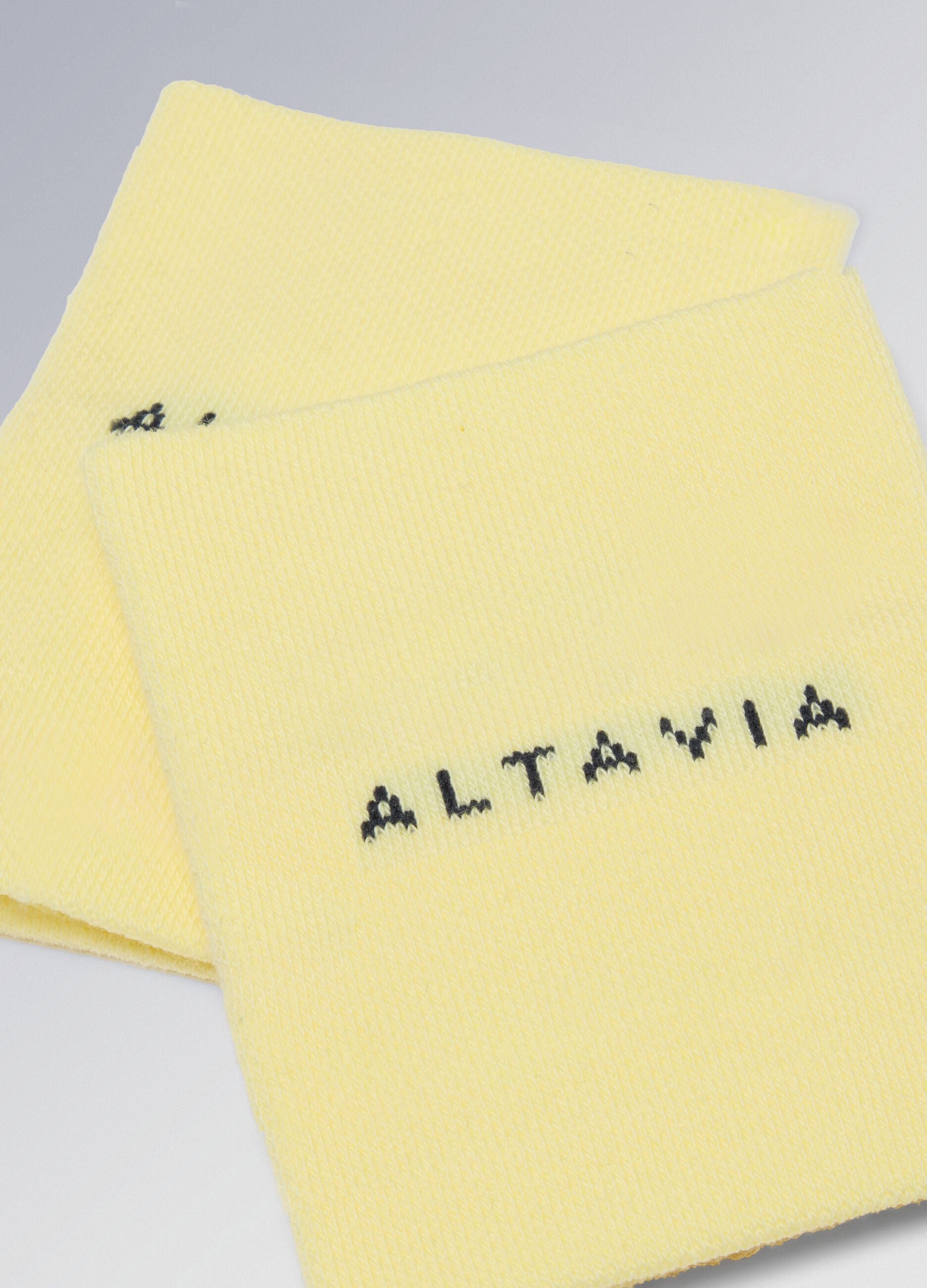 ALTAVIA COURT yellow stretch-cotton wristbands