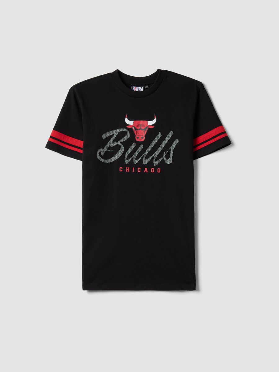 Boys' relaxed fit black pure cotton T-shirt - Chicago Bulls_0