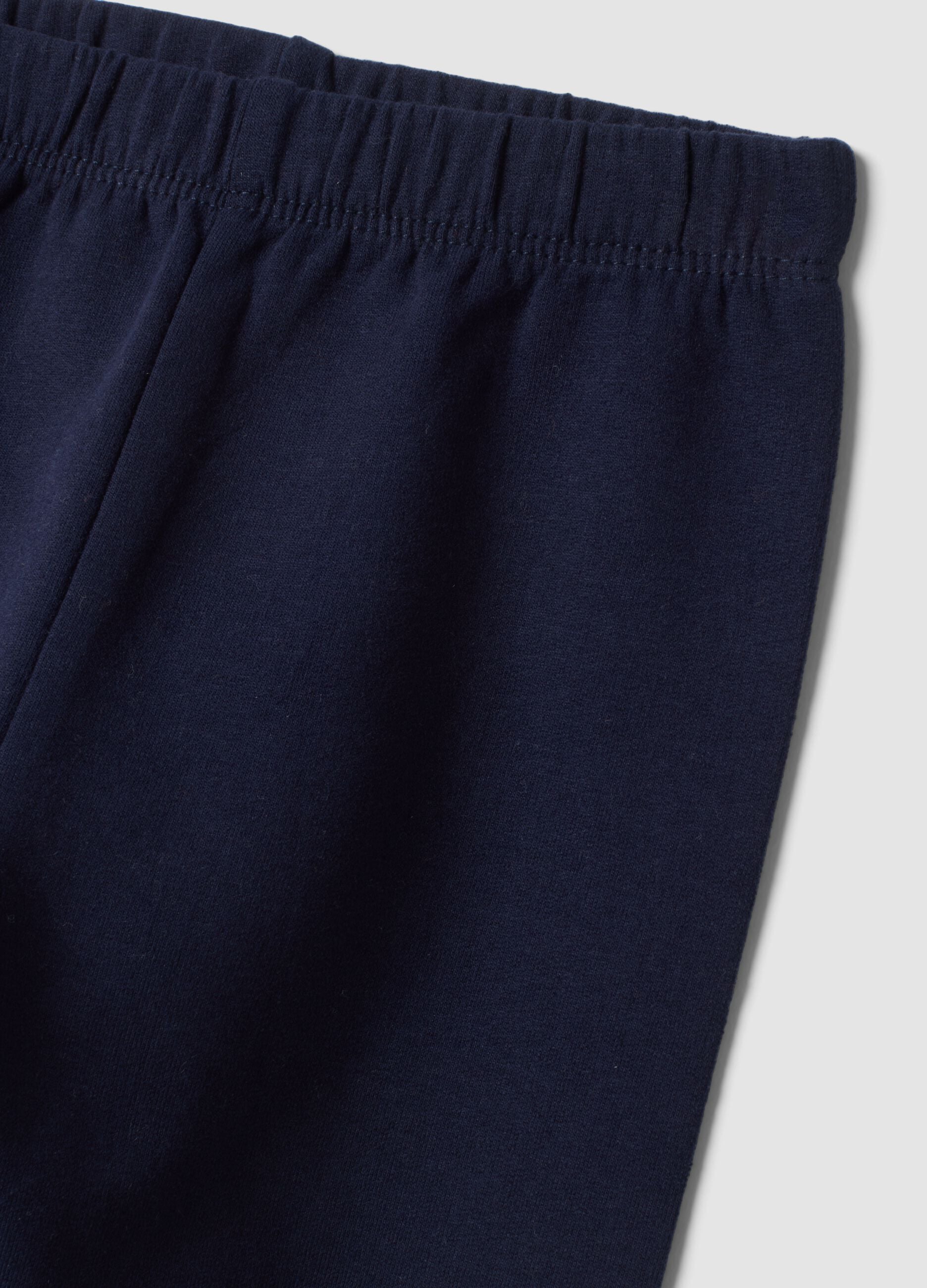 Blue stretch organic cotton leggings
