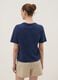 Blaues Regular-Fit T-Shirt aus reiner Baumwolle mit Lochdetail_3
