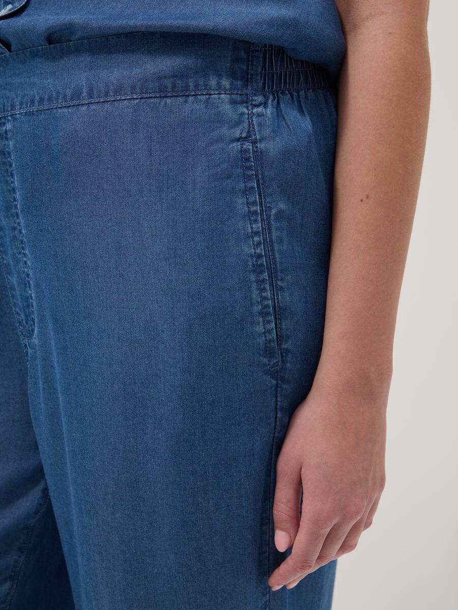 Jogginghose aus reinem Lyocell in Blau mit regul&auml;rer Passform_3