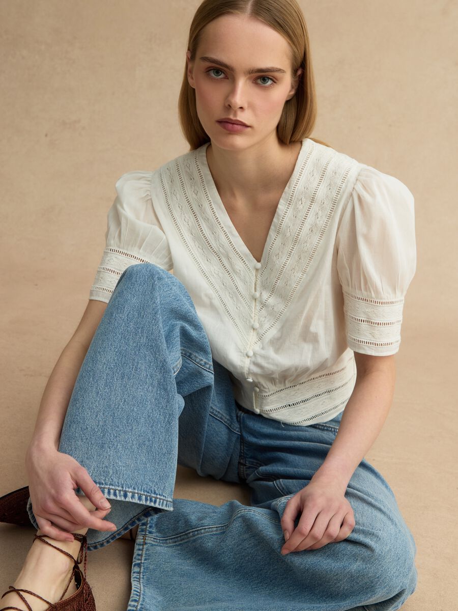 Camisa branca em algod&atilde;o puro_0