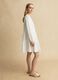 White pure cotton dress regular fit deep V_2