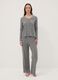 Grey cotton-viscose blend pyjama T-shirt_1
