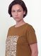 Brown pure cotton T-shirt with front print, regular fit_3
