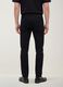 Black slim-fit jeans in cotton and viscose blend_4