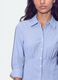 Camisa azul &agrave;s riscas em algod&atilde;o el&aacute;stico, corte slim_3