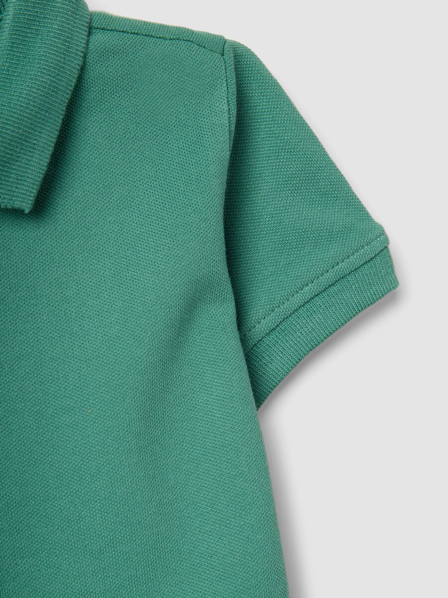 Boys&rsquo; green organic cotton polo shirt, regular fit_3
