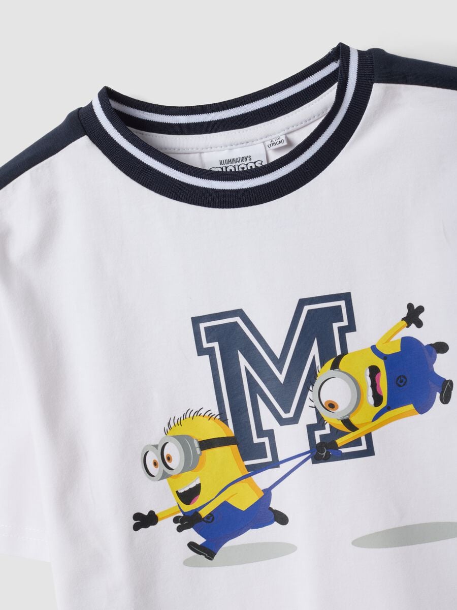 Wei&szlig;es Oversize-T-Shirt aus Stretch-Baumwolle mit Minions-Print f&uuml;r Jungen_2