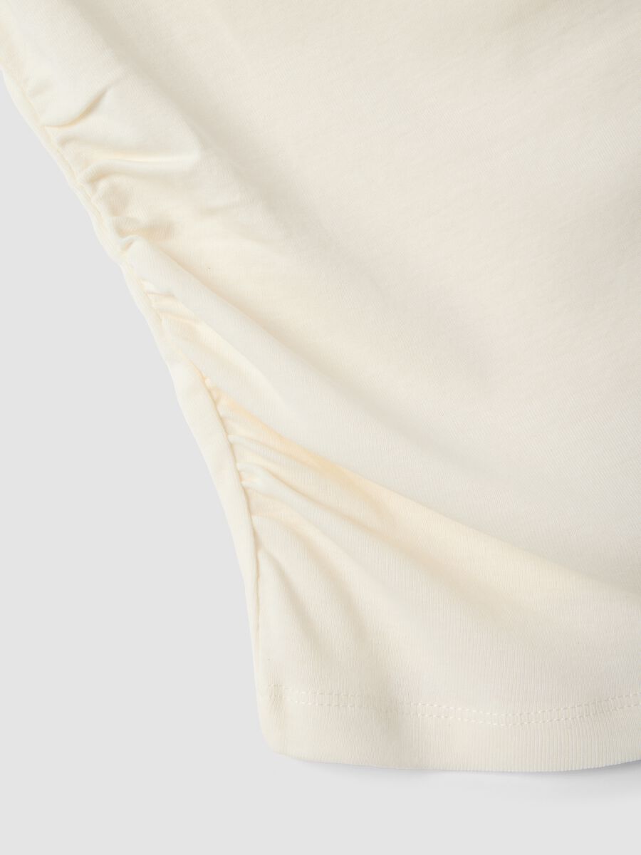 White pure cotton regular fit tank top_5