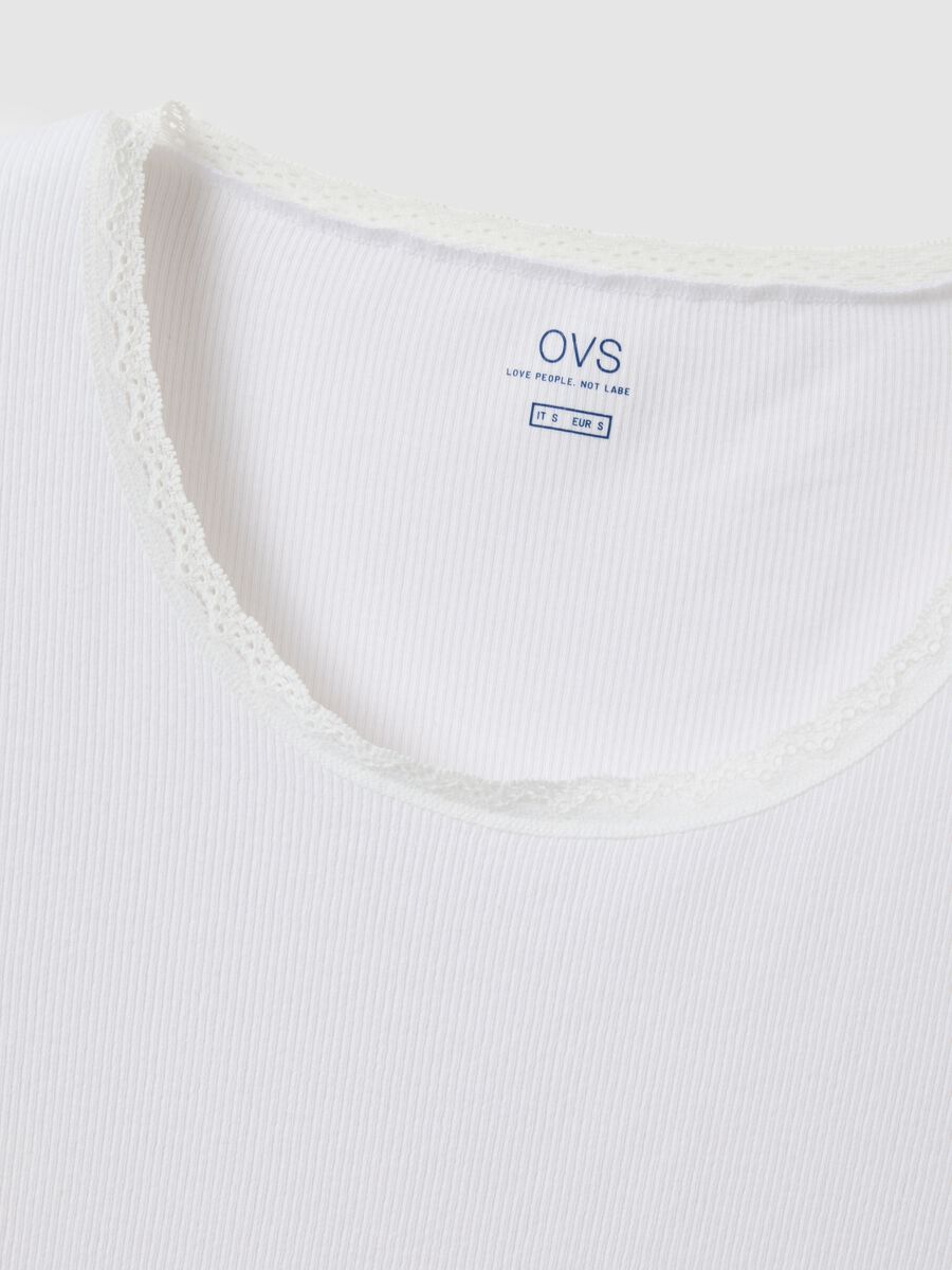 Camisola branca de manga comprida com gola redonda em mistura de algod&atilde;o regular fit_5