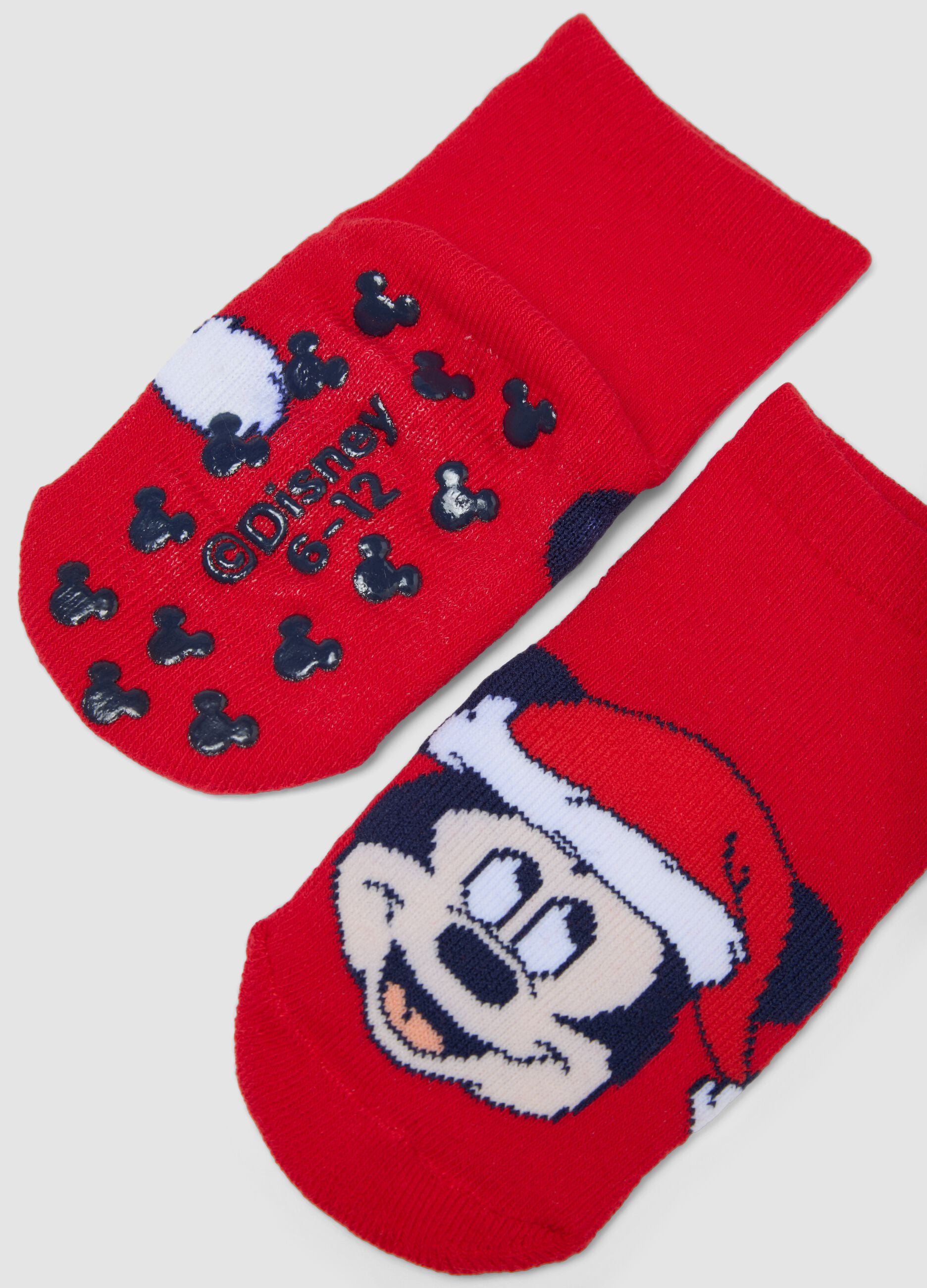 2er-Pack kurze rutschfeste Socken aus elastischer Bio-Baumwolle Mickey & Friends