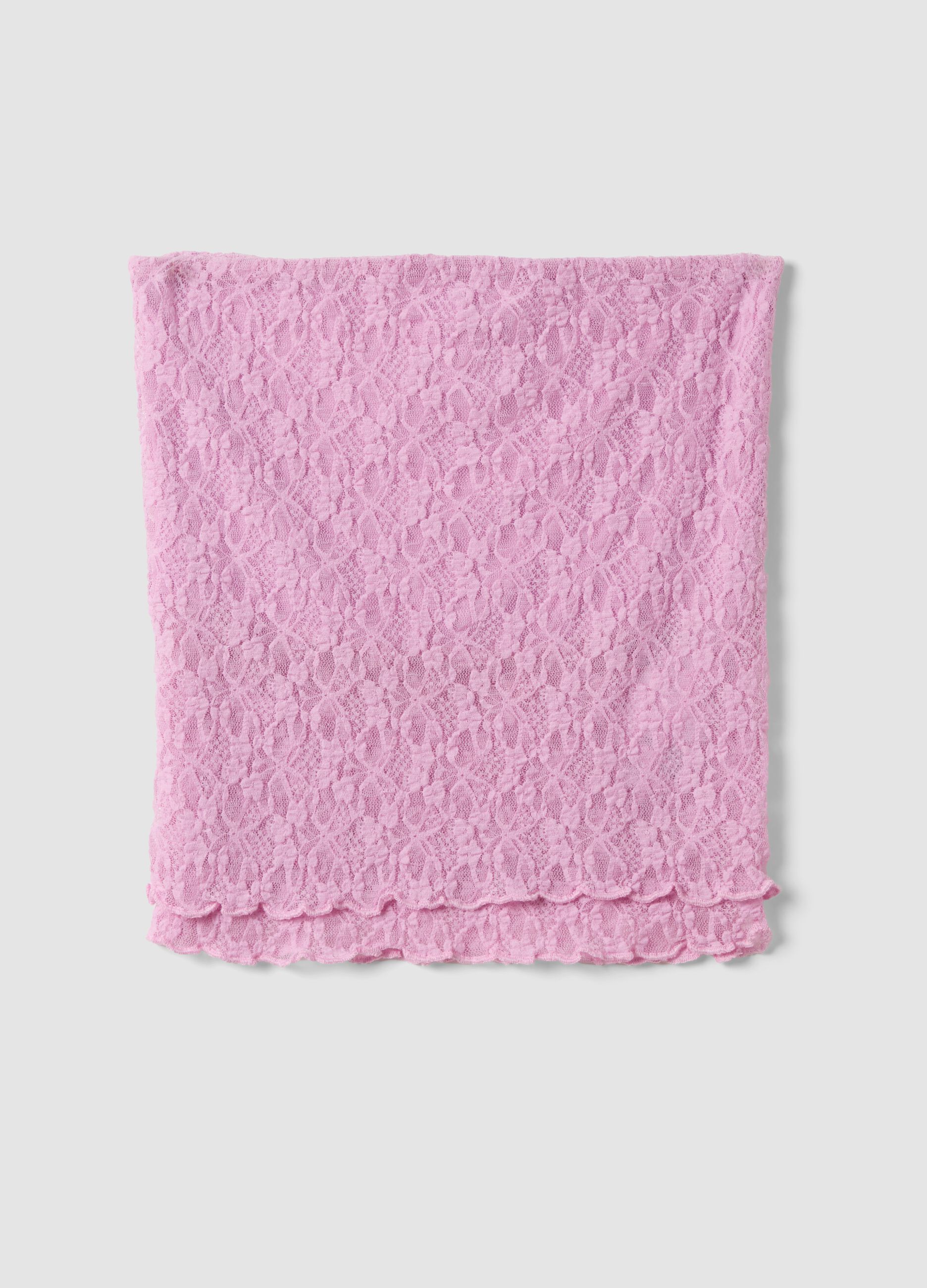 Short pink stretch-fabric top