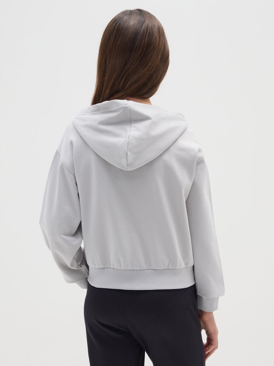 Girls' grey pure cotton sweatshirt regular fit_1