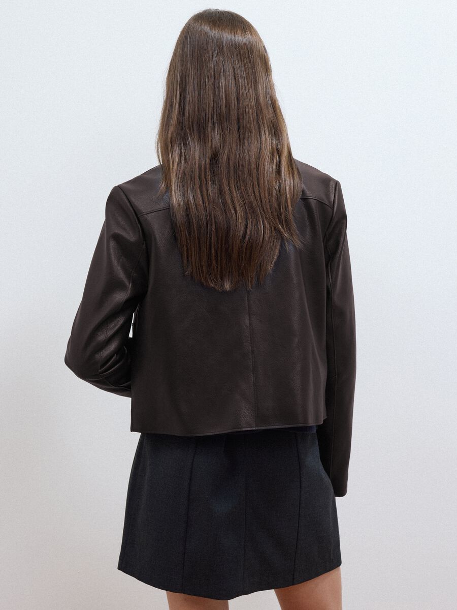 Brown regular-fit jacket with buttons_3