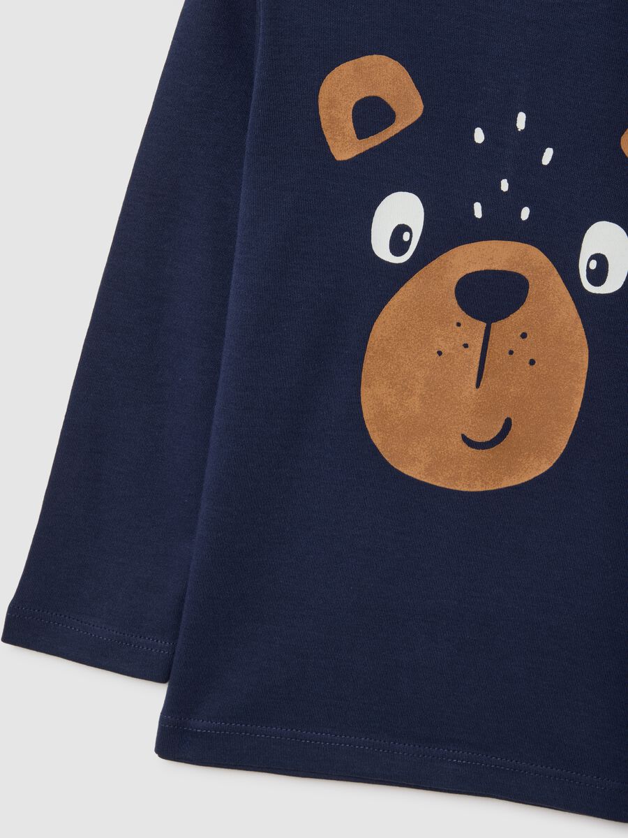 Children's pure cotton blue regular fit t-shirt_2