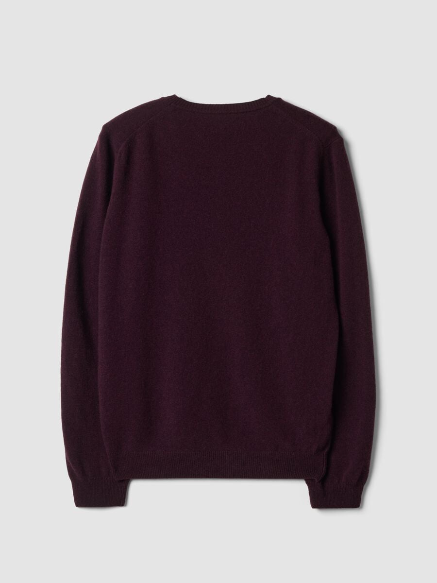 Purple pure wool crew-neck jumper, regular fit_6
