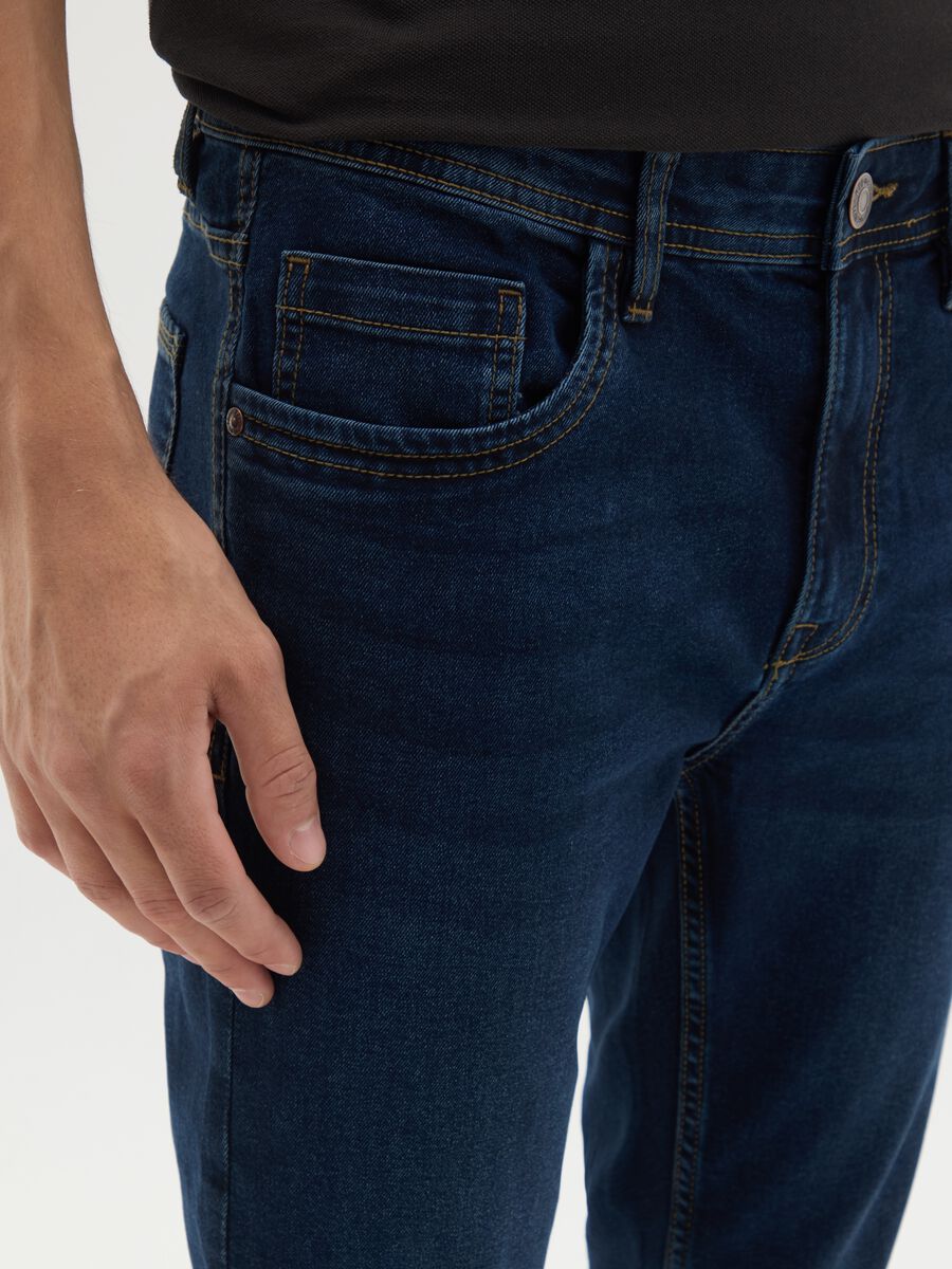 Men's Super Skinny Blue Denim Jeans_2