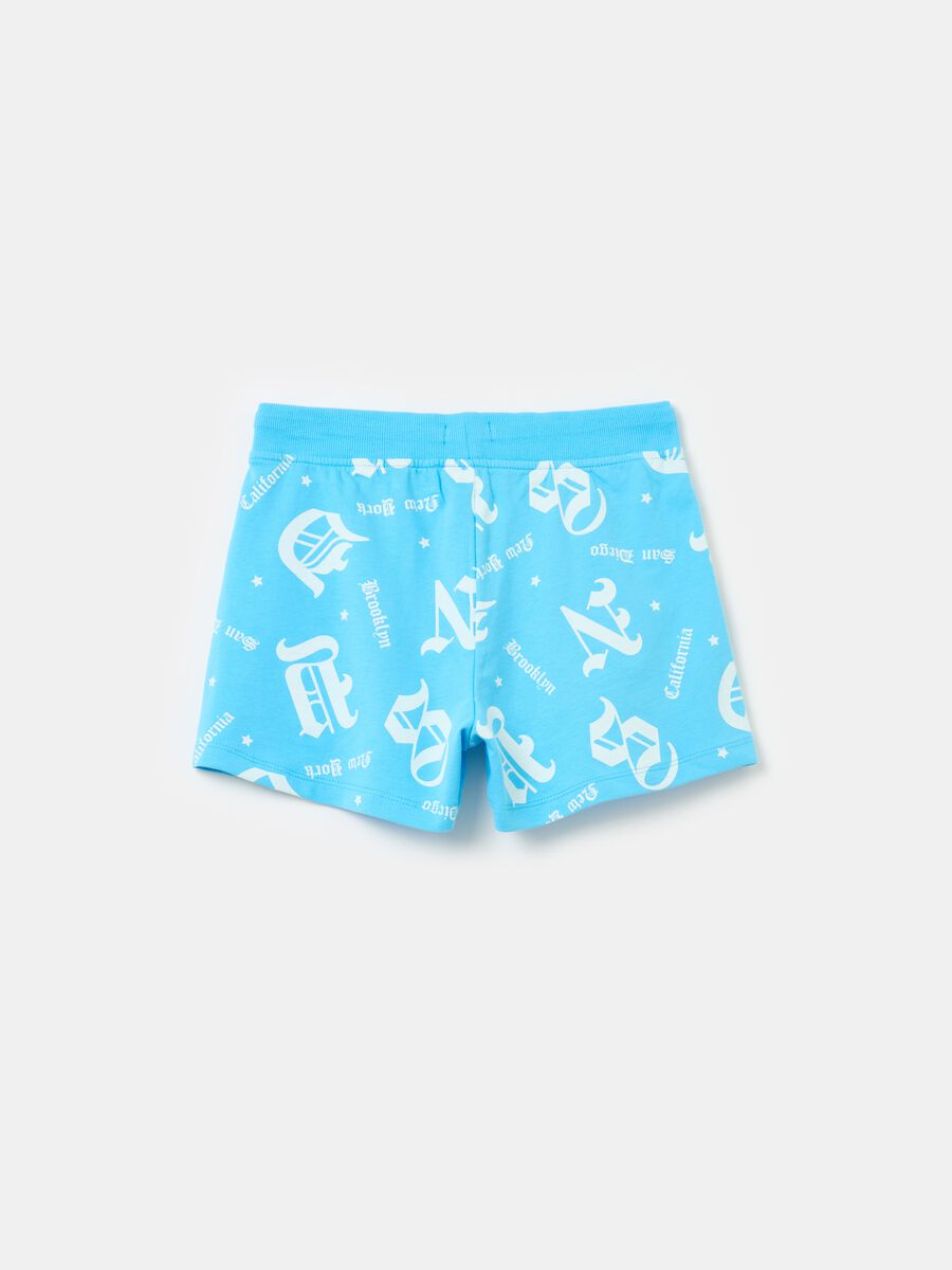 Cotton shorts with drawstring and print_2