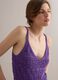 Purple pure cotton regular-fit knitted tank top_0