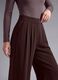 Brown wide-leg stretch-fabric trousers_1