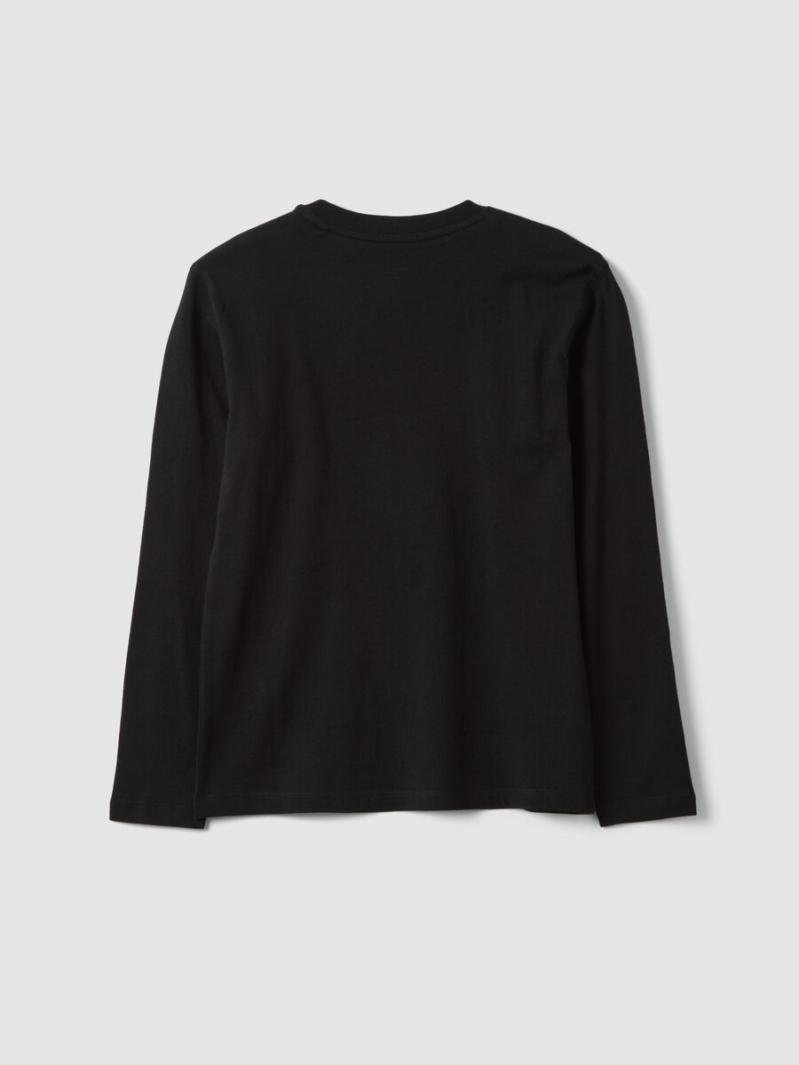 Black pure organic cotton crew-neck T-shirt_5