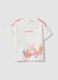 T-shirt branca em algod&atilde;o el&aacute;stico com estampado para beb&eacute; menina, corte regular_0
