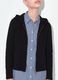 Black pure cotton full-zip hoodie with fitted cut_4
