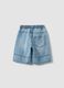 Boys&rsquo; blue denim shorts in pure cotton, regular fit_1