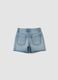 Blaue Denim-Shorts aus reiner Baumwolle f&uuml;r M&auml;dchen, Straight Fit_4