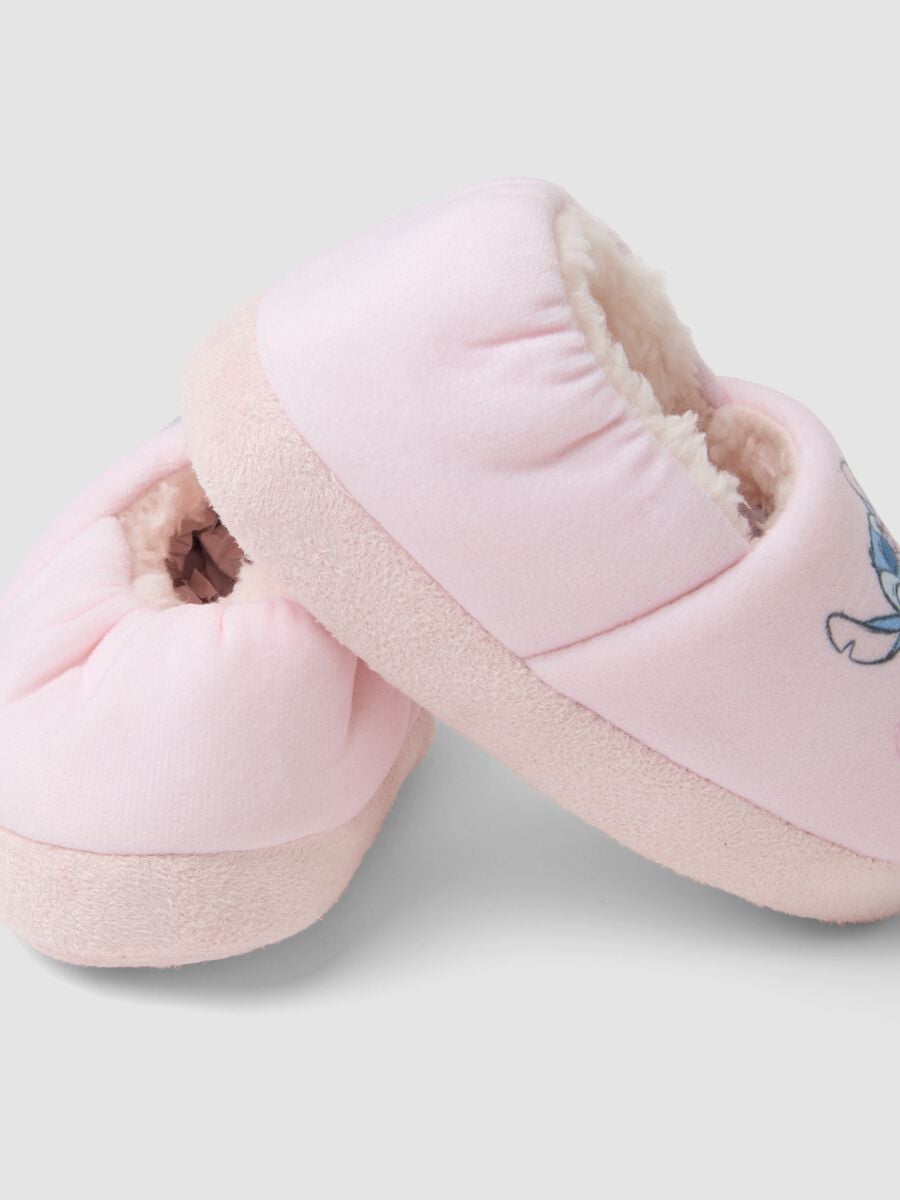 Pink Lilo & Stitch print slippers for girls_2