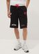 Black cotton-blend sports shorts, regular fit_1