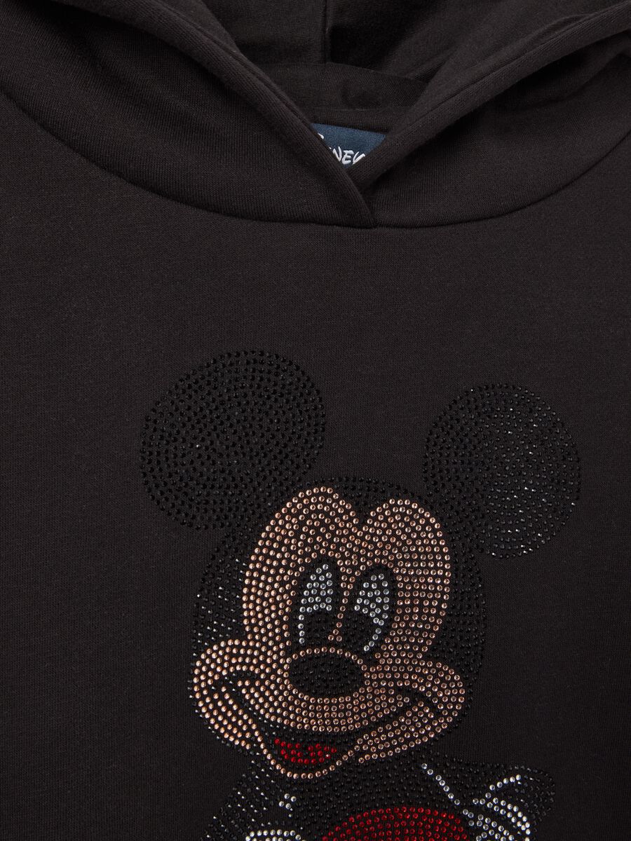 Sweatshirt with hood and Mickey Mouse in diamant&eacute;s_5