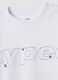 White pure cotton oversized T-shirt with printed lettering_2