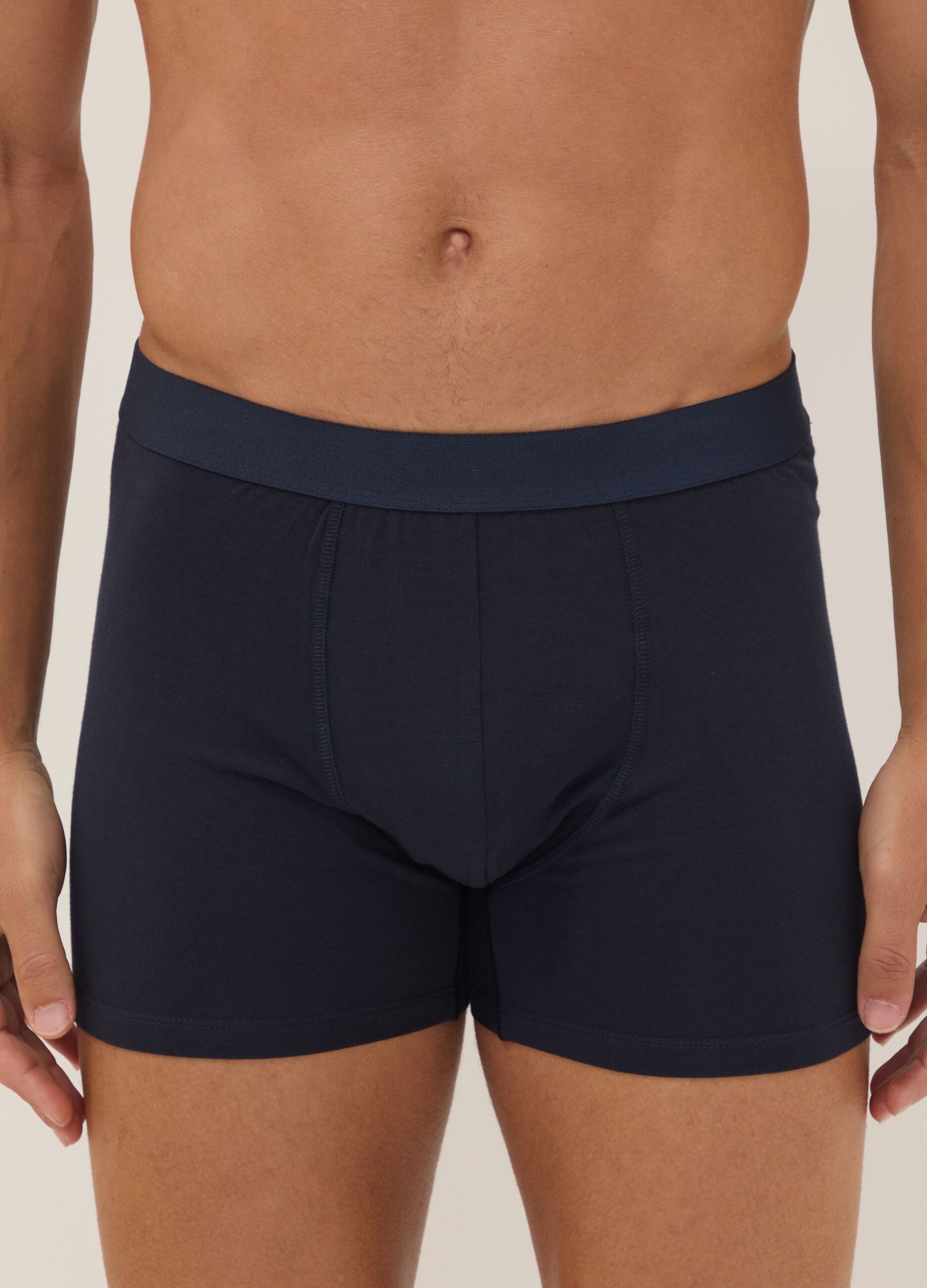Tripack di boxer blu in cotone organico