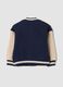 Navy blue collegiate sweatshirt in pure cotton, regular fit_1